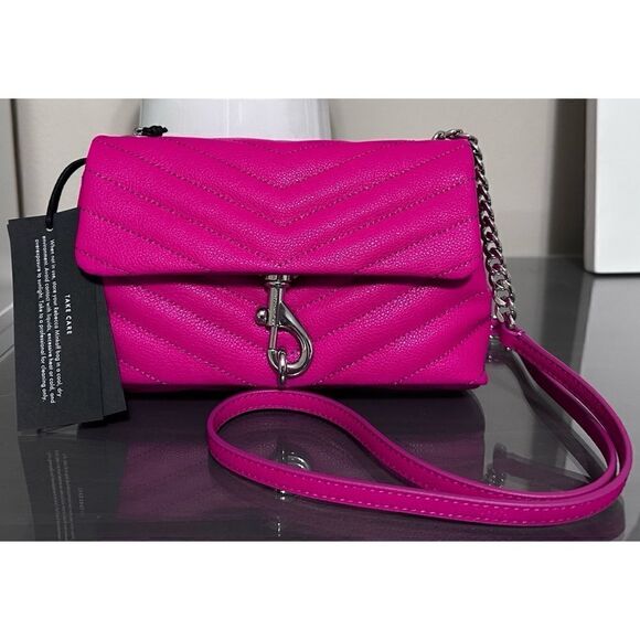 Rebecca Minkoff Edie Date Night Crossbody Bag, COSMIC PINK - Picture 1 of 9